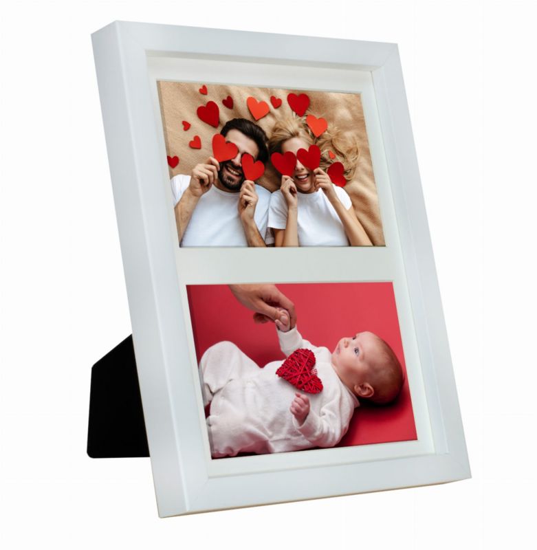 Ramka na zdjęcia BD art 17x23 na 2 zdjęcia 10x15 biała 1 szt.