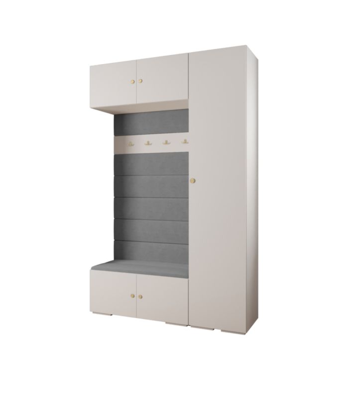 Garderoba do przedpokoju Abiks INOVA 2 Z19 biały+złoty+manila16 1 szt.