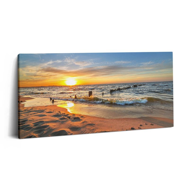 Obraz na płótnie Wallfluent 100x50 cm Wschód słońca nad morzem 1 szt.