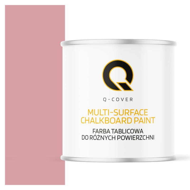 Farba Tablicowa Do Ścian Pisania Kredą Q-Cover Kolor Różowy jasny RAL3015 Mat 2.5L