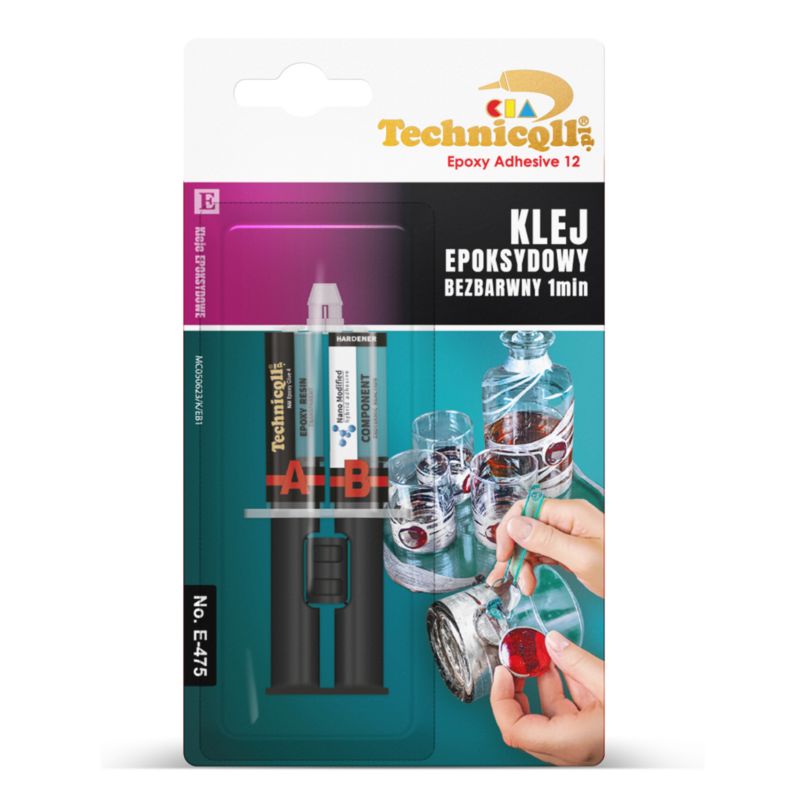Klej naprawczy epoksydowy Technicqll bezbarwny 2 x 3 ml
