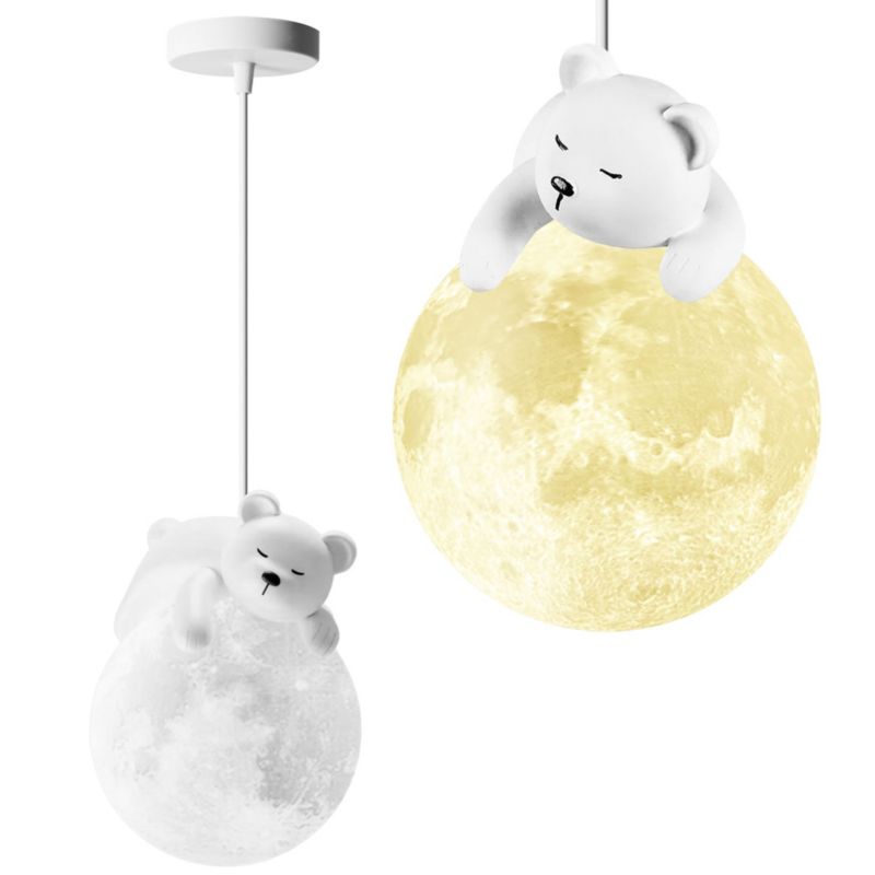 Lampa Sufitowa Wisząca Toolight App1597-1Cp Bear Biały