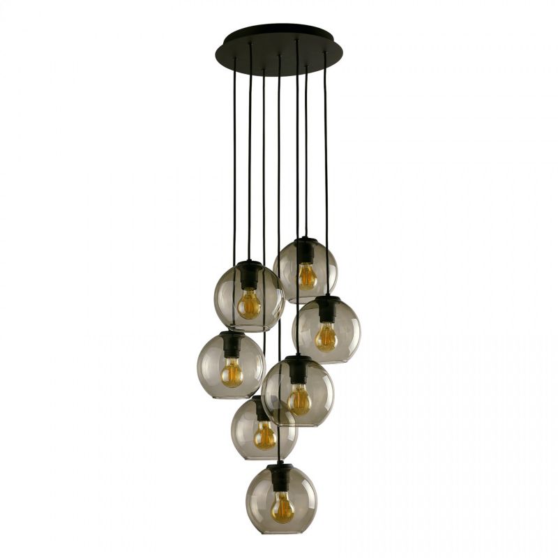 Lampa sufitowa wisząca Nowodvorski Lighting Vetro czarna szerokość 34 cm 7xE27 x 60W 1 szt.