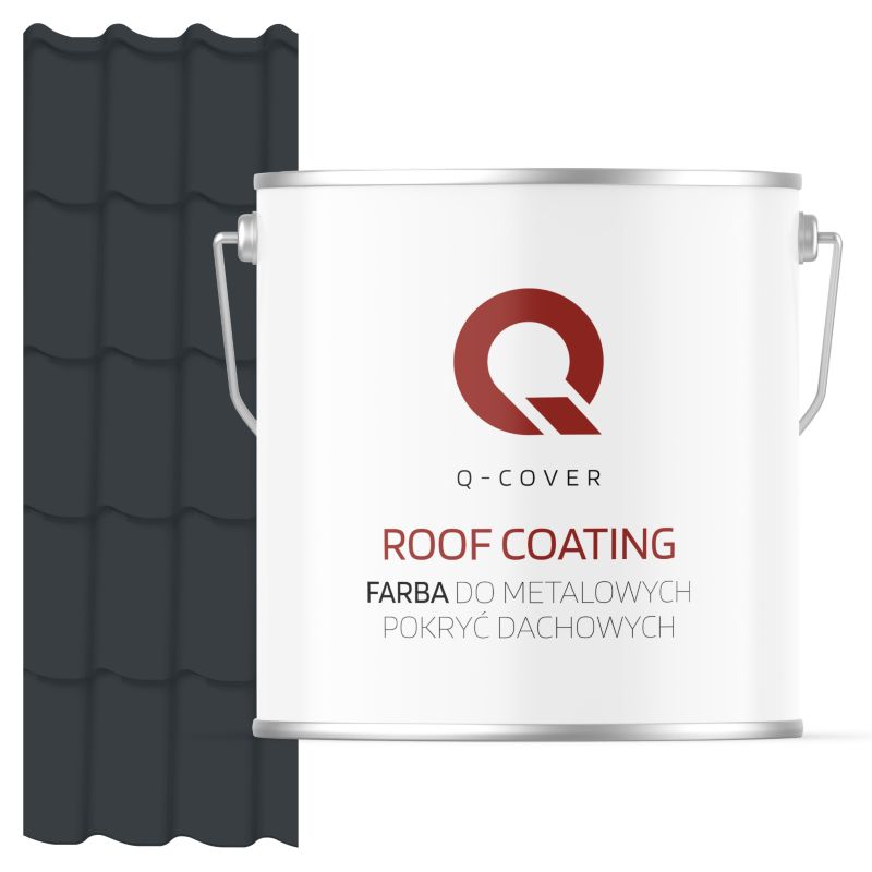 Farba do Metalowych Pokryć Dachowych Q-Cover Antracyt RAL7016 Satyna 5L