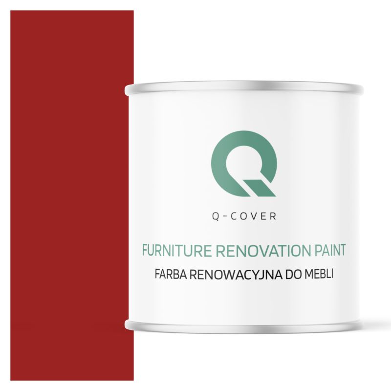 Farba Renowacyjna do Mebli Q-Cover Czerwony karminowy RAL3002 Półmat 2.5L