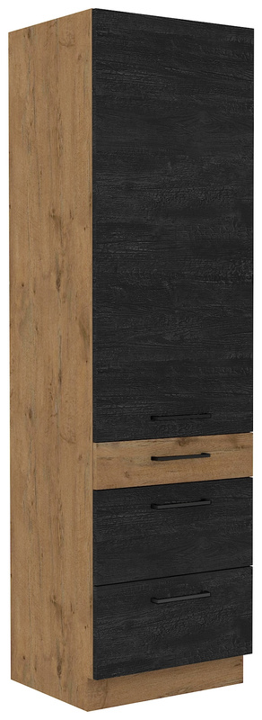 Słupek kuchenny z szufladami 60 cm VIKI ciemne drewno