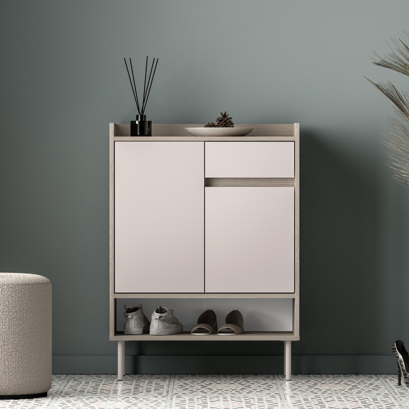 Nowoczesna szafka na buty 70 cm z drzwiczkami VOCO kaszmir