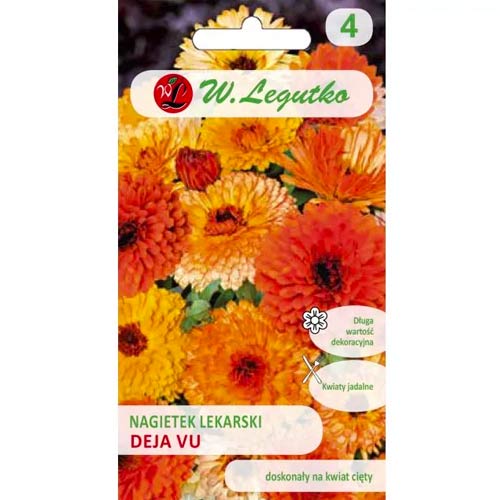 1 szt, Nagietek lekarski Deja Vu, mix - Nasiona: Ilość w opakowaniu: 2 g