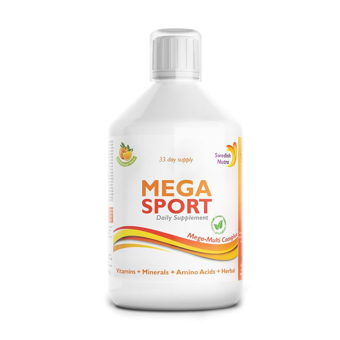 Swedish Nutra Mega Sport Multiwitamina dla sportowców, 500 ml