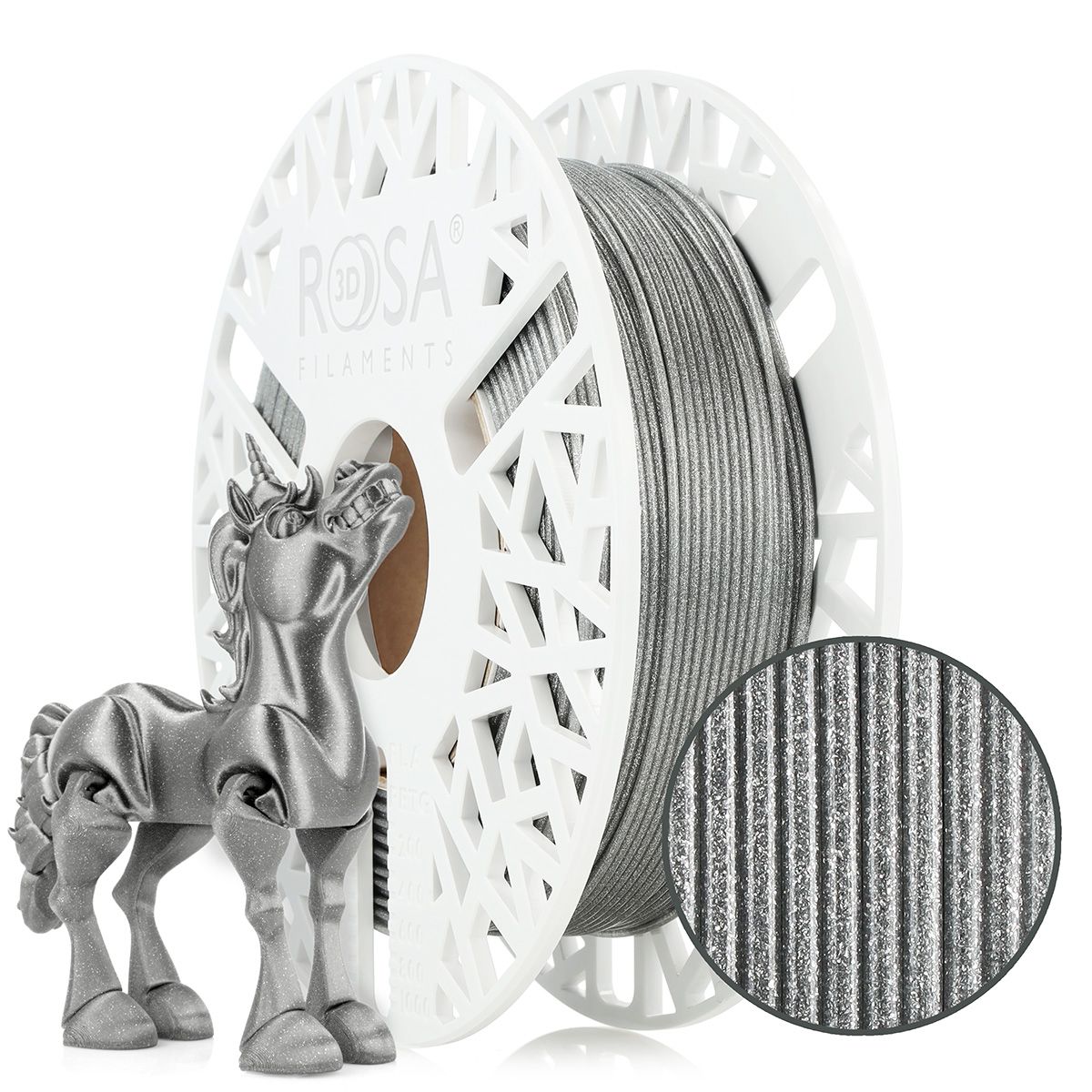 Filament 3D PLA Galaxy Brillant Silver