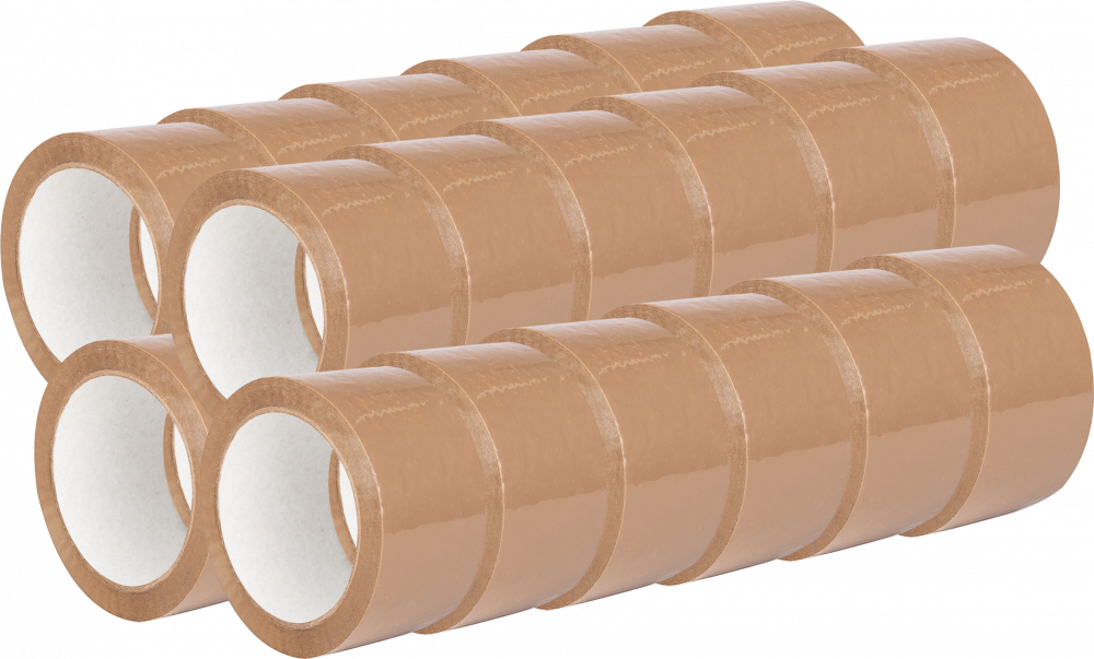 24x Taśma pakowa akryl, 48mmx45m, brązowy