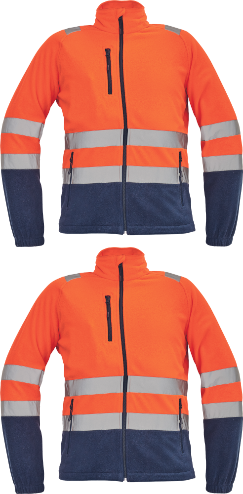 2x Kurtka polarowa Cerva Sevilla HV, rozmiar XXXL, pomarańczowo-granatowy