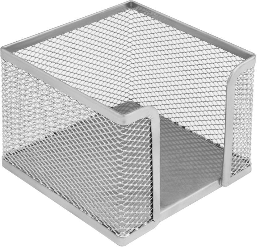 Pojemnik na karteczki MemoBe, metalowy (druciany), 8x10x10cm, srebrny