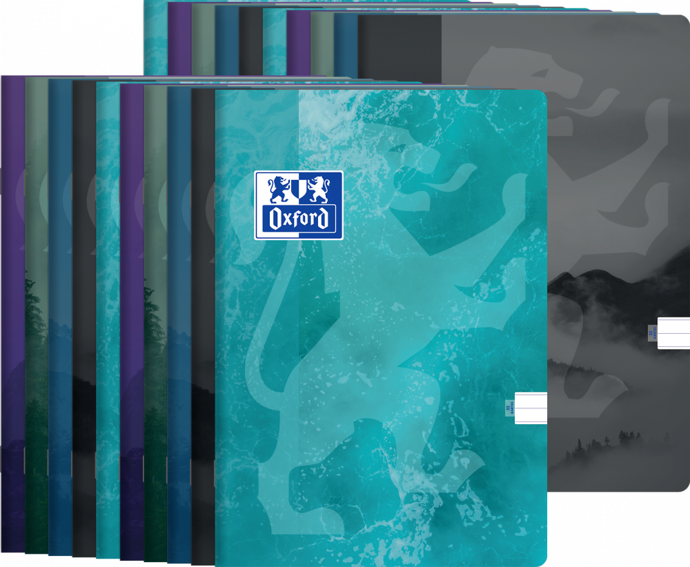 20x Zeszyt w linie Oxford Teen, A5, miękka oprawa, 32 kartki, mix wzorów