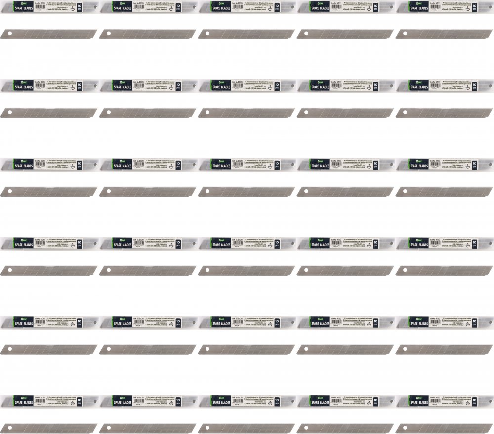 40x Ostrza wymienne do nożyków D.Rect, 9mm, 10 sztuk, srebrny