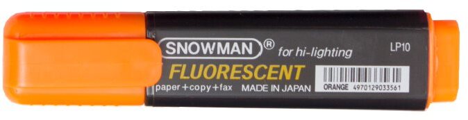Zakreślacz Snowman, ścięta, pomarańczowy