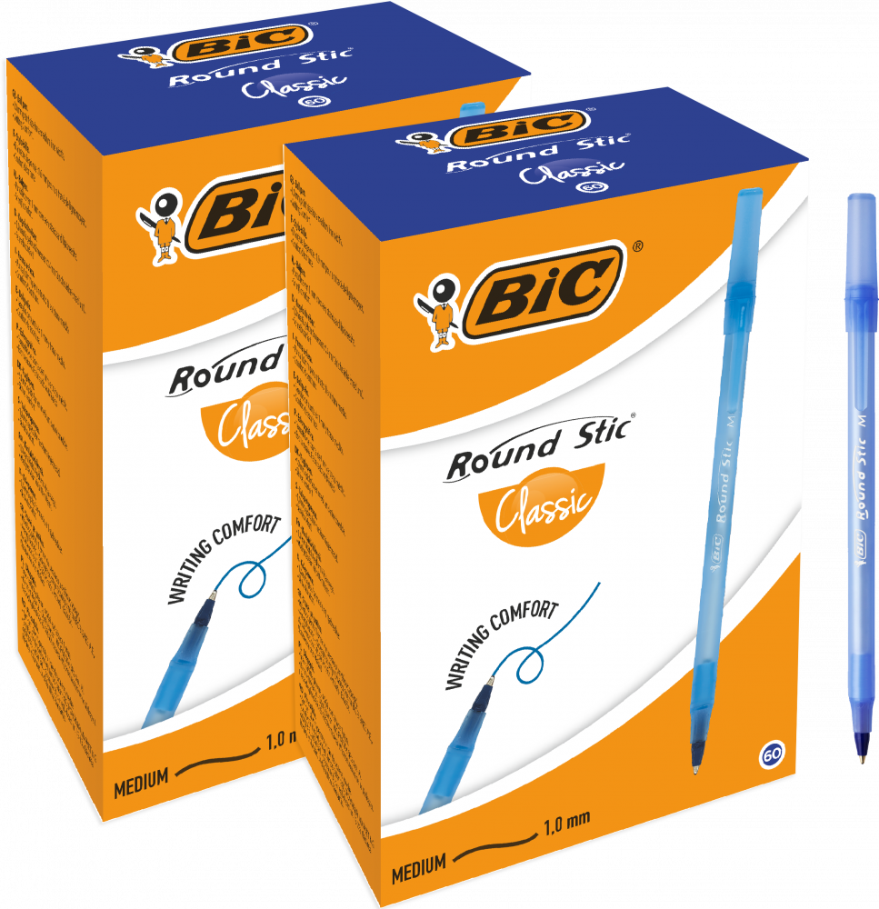 120x Długopis Bic Round Stic Classic, 1mm, niebieski