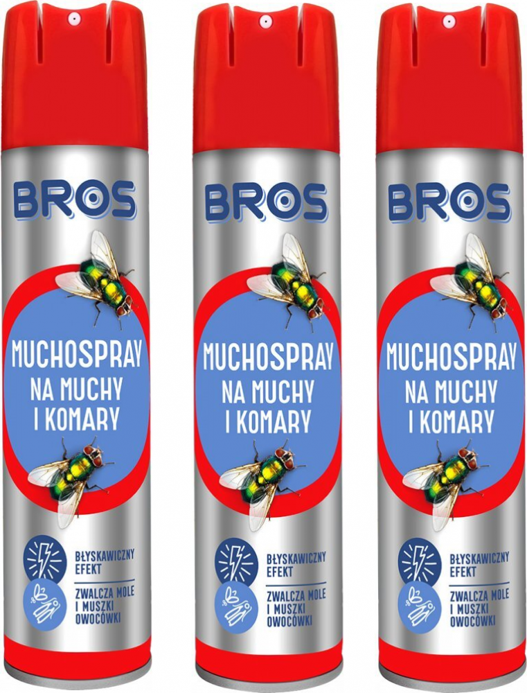 3x muchospray na muchy i komary Bros, 250ml