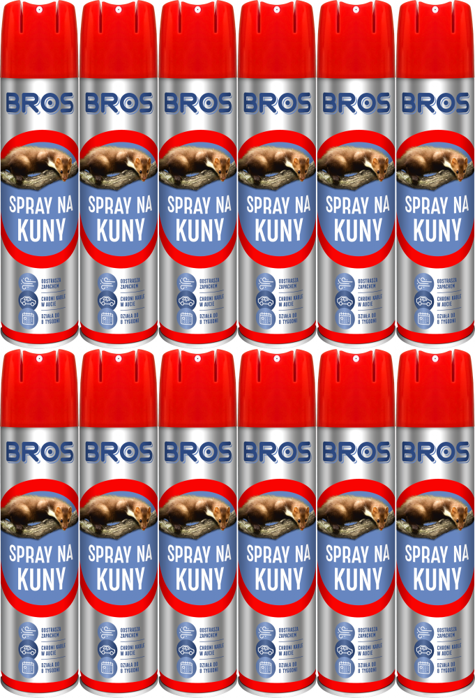 12x Spray na kuny Bros, 400ml