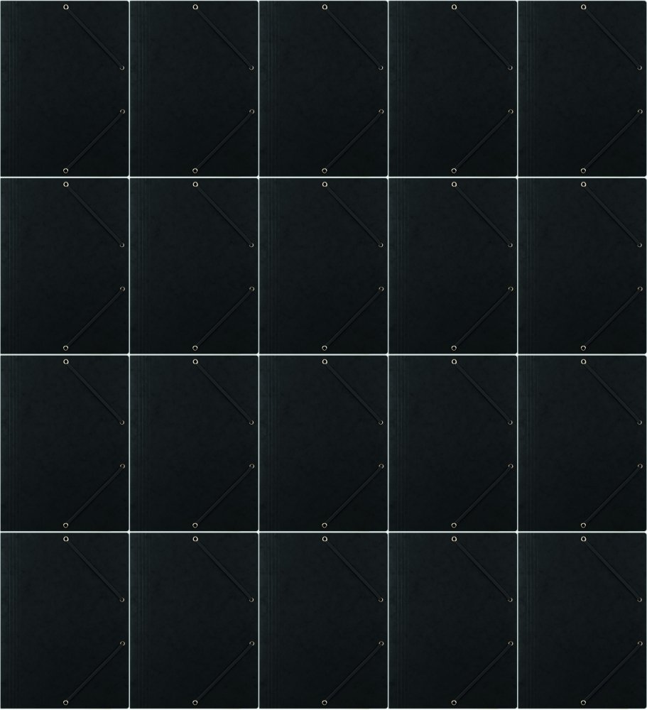 20x Teczka preszpanowa z gumką Donau, A4, 390g/m2, czarny