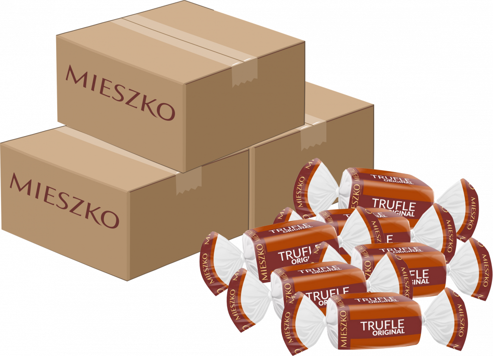 3x Cukierki Mieszko Trufle Original, rumowy, 2.5 kg