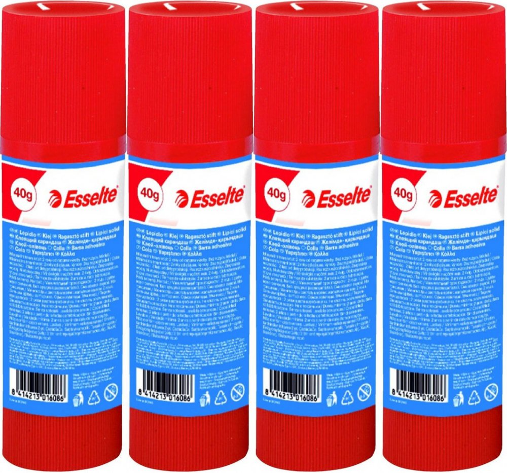 4x Klej biurowy w sztyfcie Esselte 40g