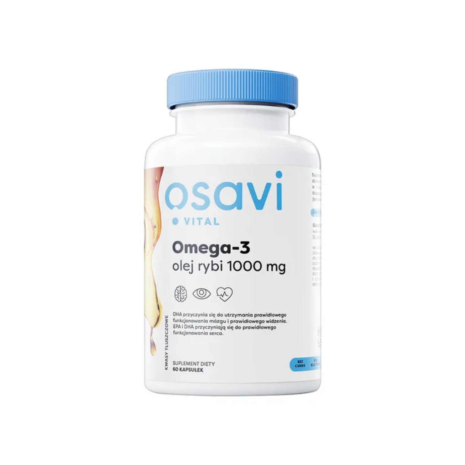 Osavi omega-3 olej rybi 1000 mg, wsparcie odporności, 60 kapsułek