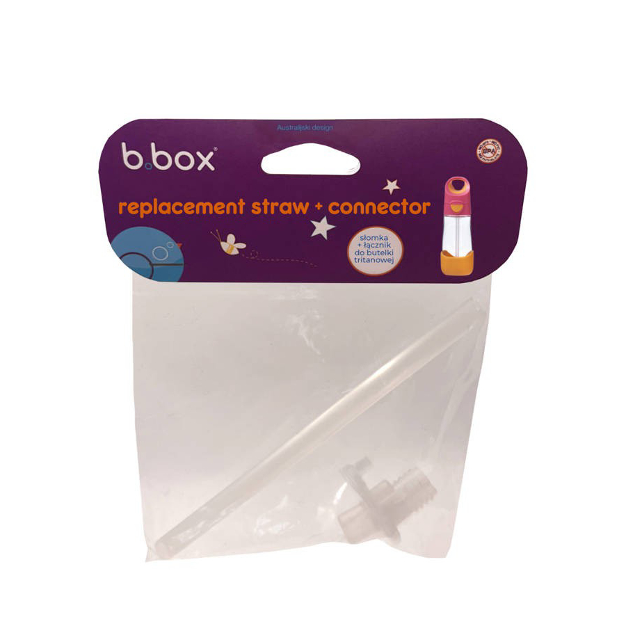 B.box - zestaw słomka z łącznikiem do butelki tritanowej 450 ml, 1 sztuka