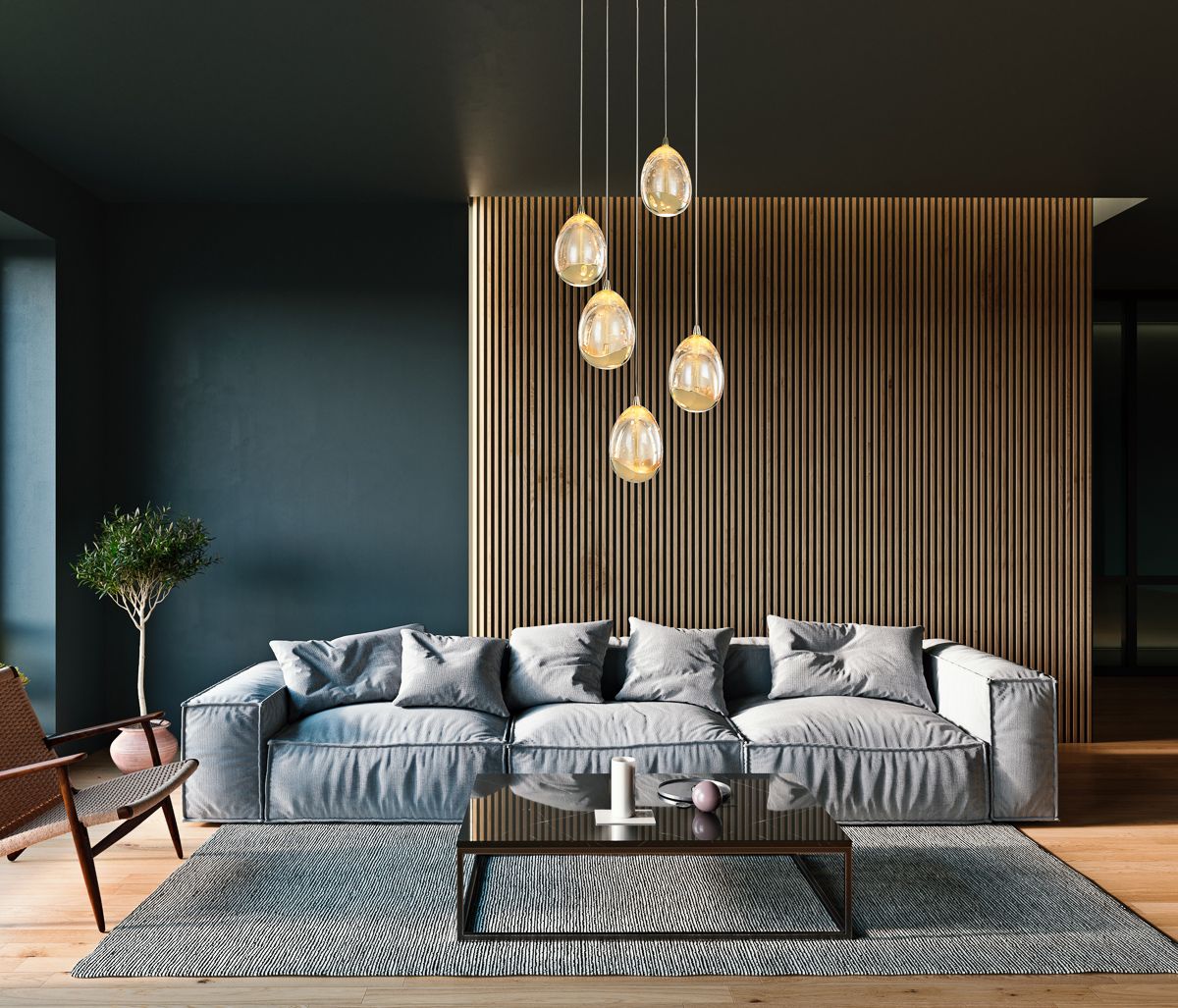 Italux Huelto lampa wisząca 5x4,8 W złota PND-22112132-5A-CHPN