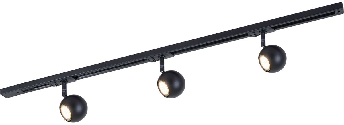 Italux Marvi TR Blake zestaw szynoprzewód z reflektorami 3x40 W czarny 920321-3-BL-SET