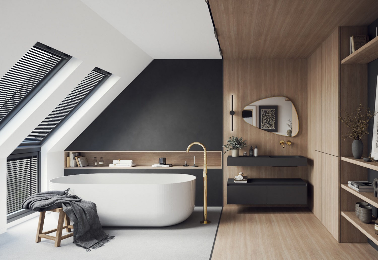 Elita Dimple umywalka 121x46 cm prostokątna ścienna anthracite matt RE041202026010