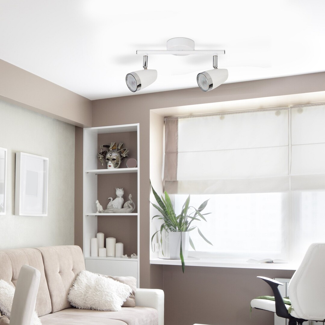 Rabalux Karen lampa podsufitowa 2x4 W biała-chrom 6667