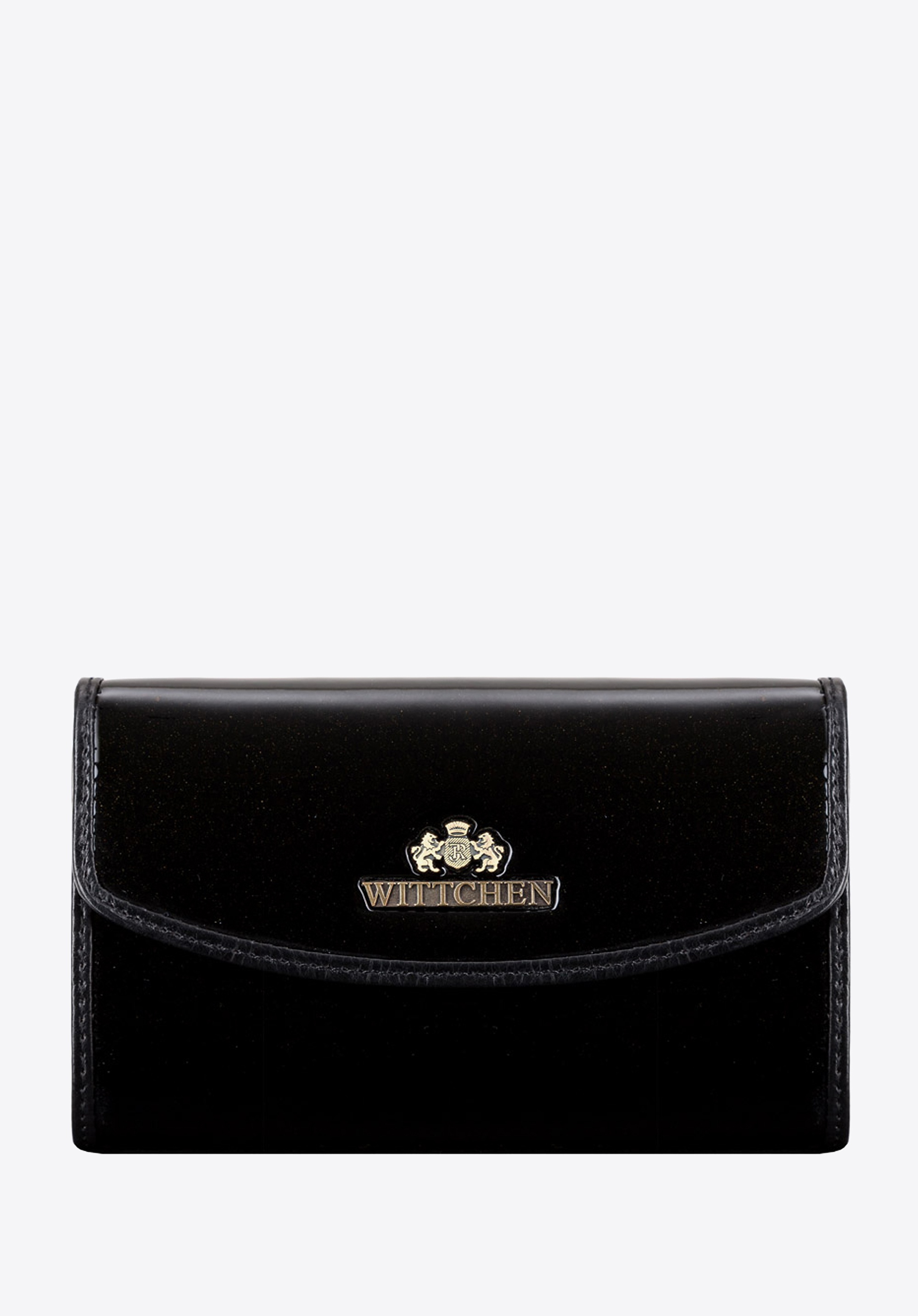 Damski portfel ze skóry elegancki czarny