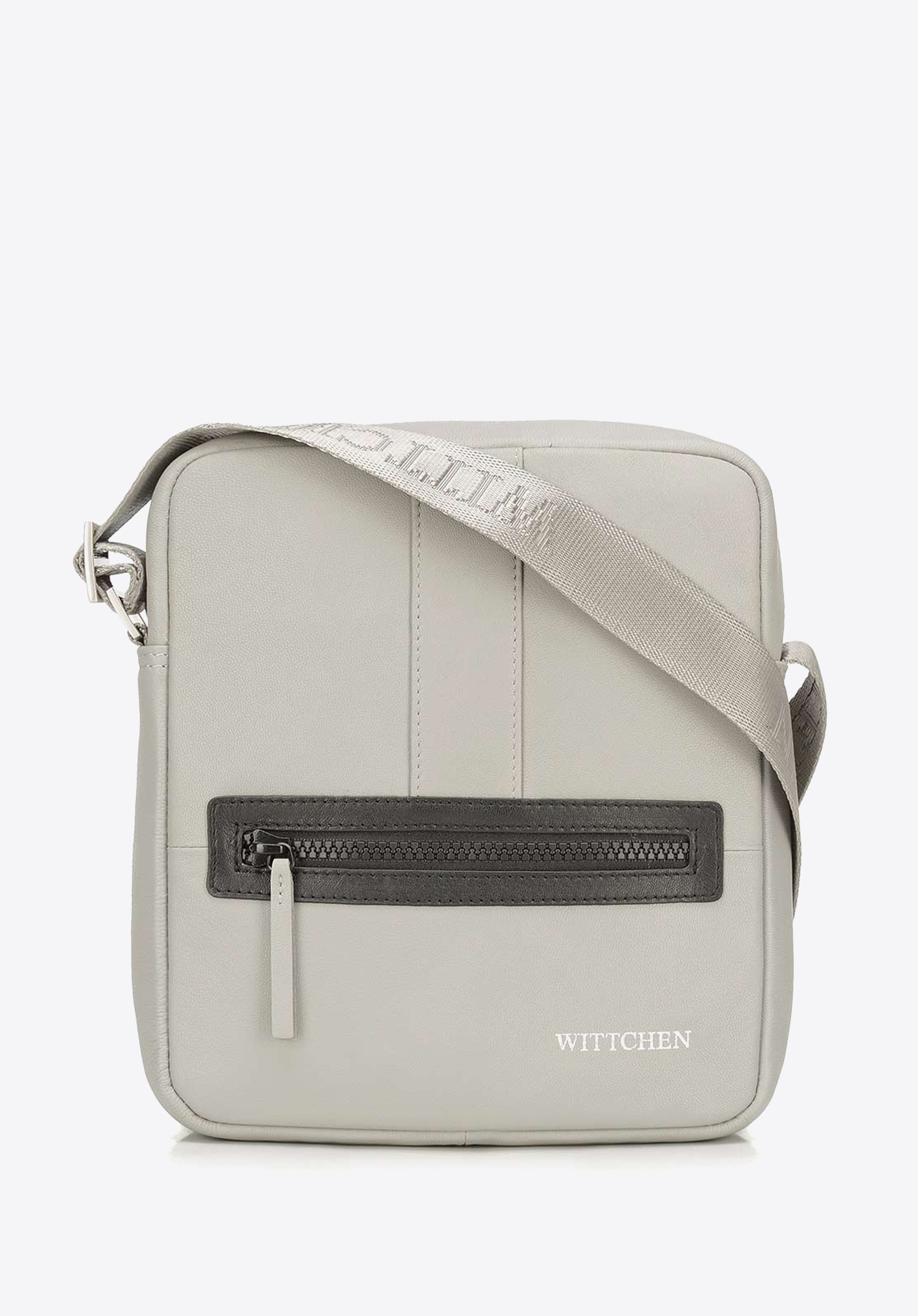 Męska listonoszka skórzana stębnowana mała