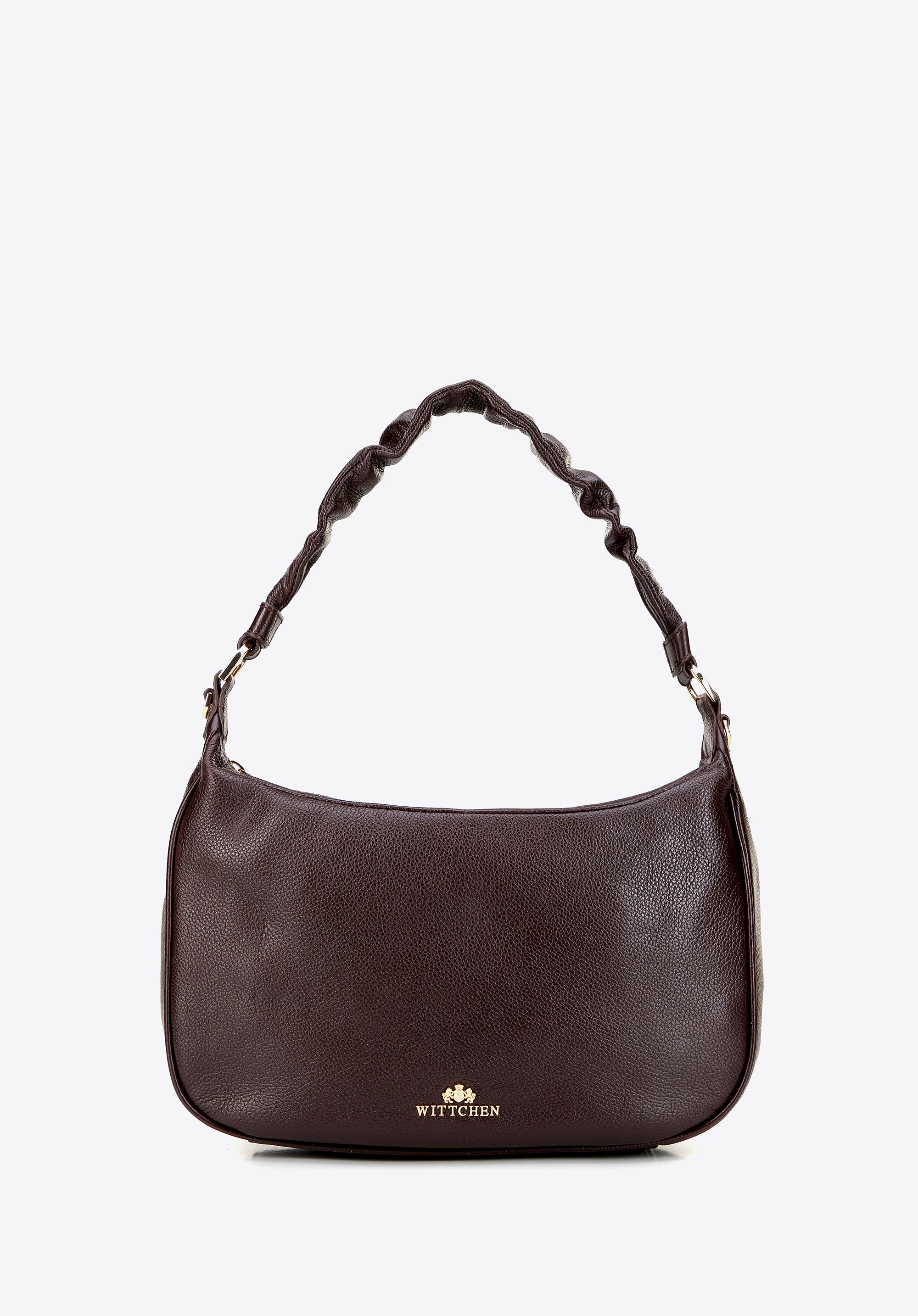 Damska torebka na ramię ze skóry naturalnej brązowa