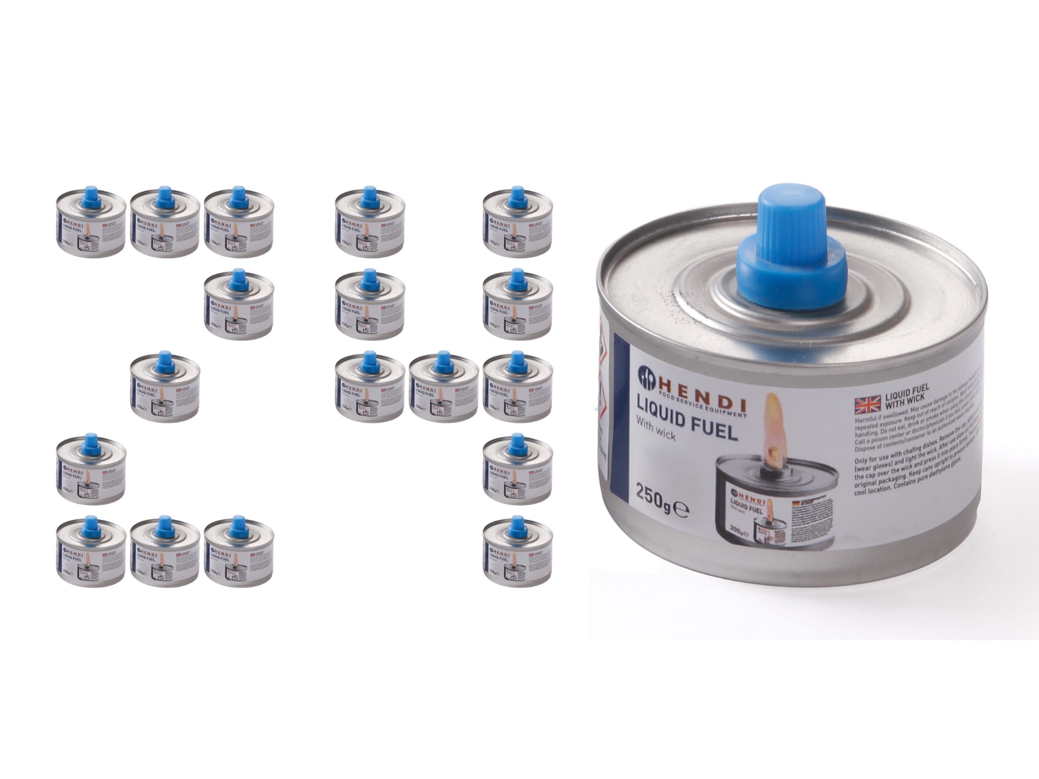 Paliwo do podgrzewaczy stołowych knot 24 x 250g Hendi