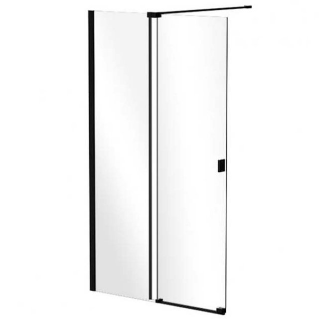 BESCO Kabina prysznicowa WALK-IN VAYO BLACK 100x200 czarna VYB-100-20