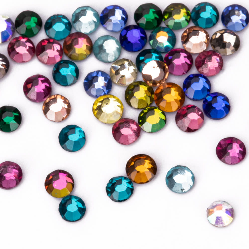 Cyrkonie do paznokci szklane SS5 Mix ok.50 szt