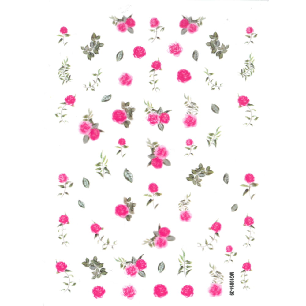 Naklejki do paznokci cienkie samoprzylepne kwiaty MG10814-39