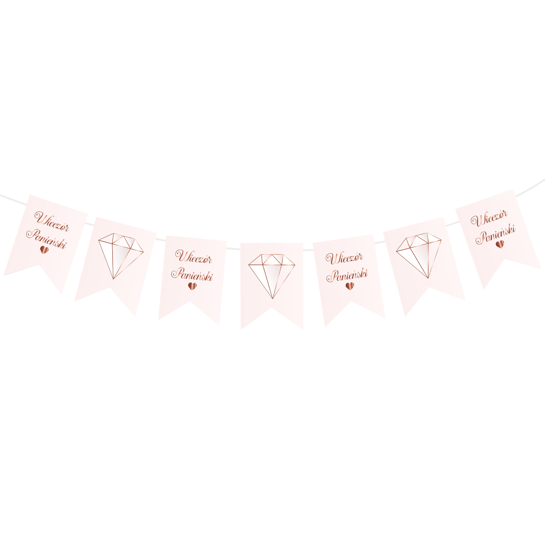 Baner Wieczór Panieński różowe złoto 250 cm