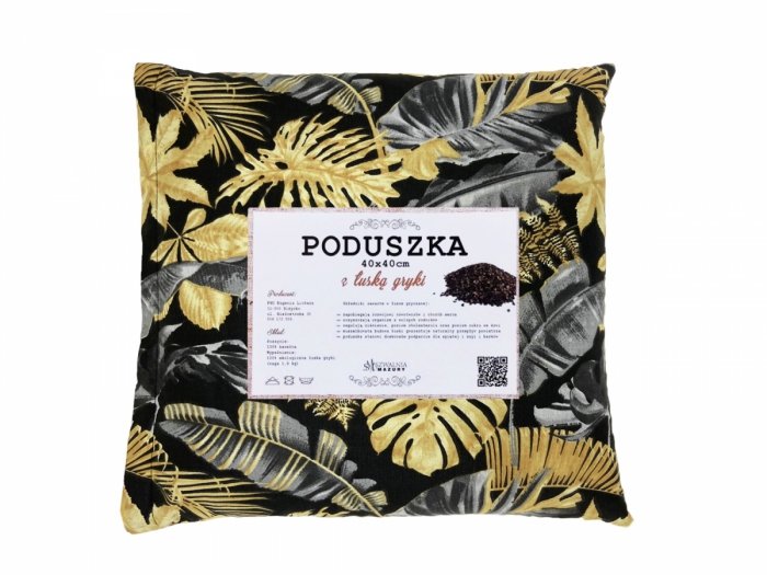 Poduszka z łuską gryki 40x40 wz. 5 tropikalny