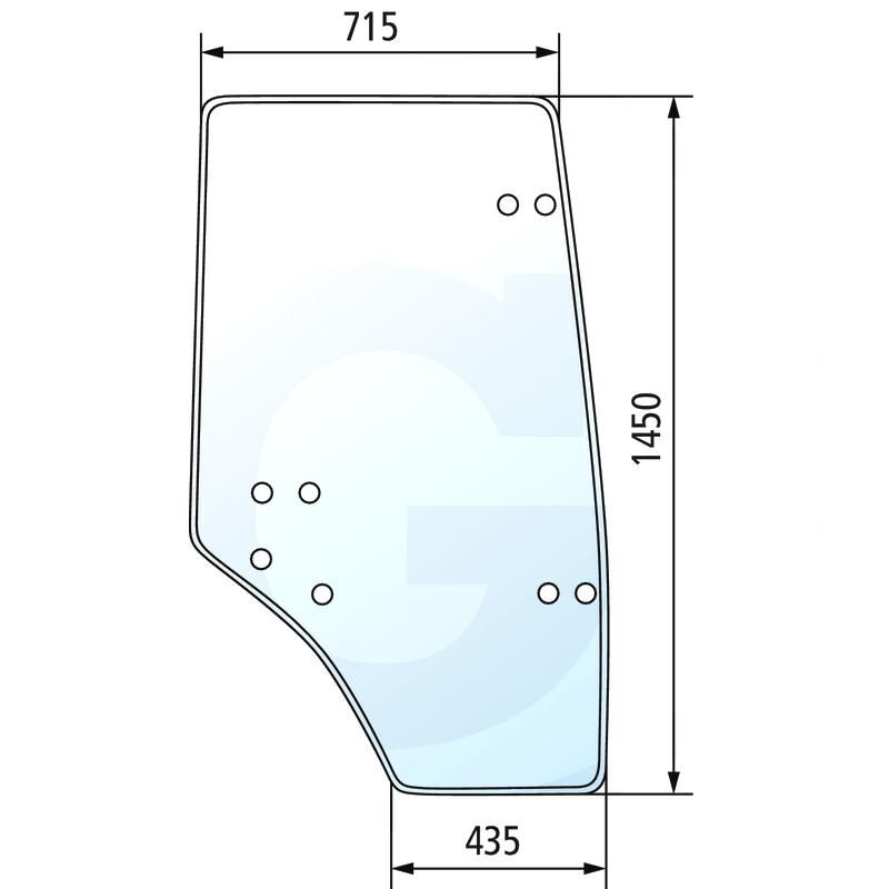 Szyba drzwi prawa Deutz Agrotrac SAME Antares 0.007.7336.0/10, 0.007.5352.0/40
