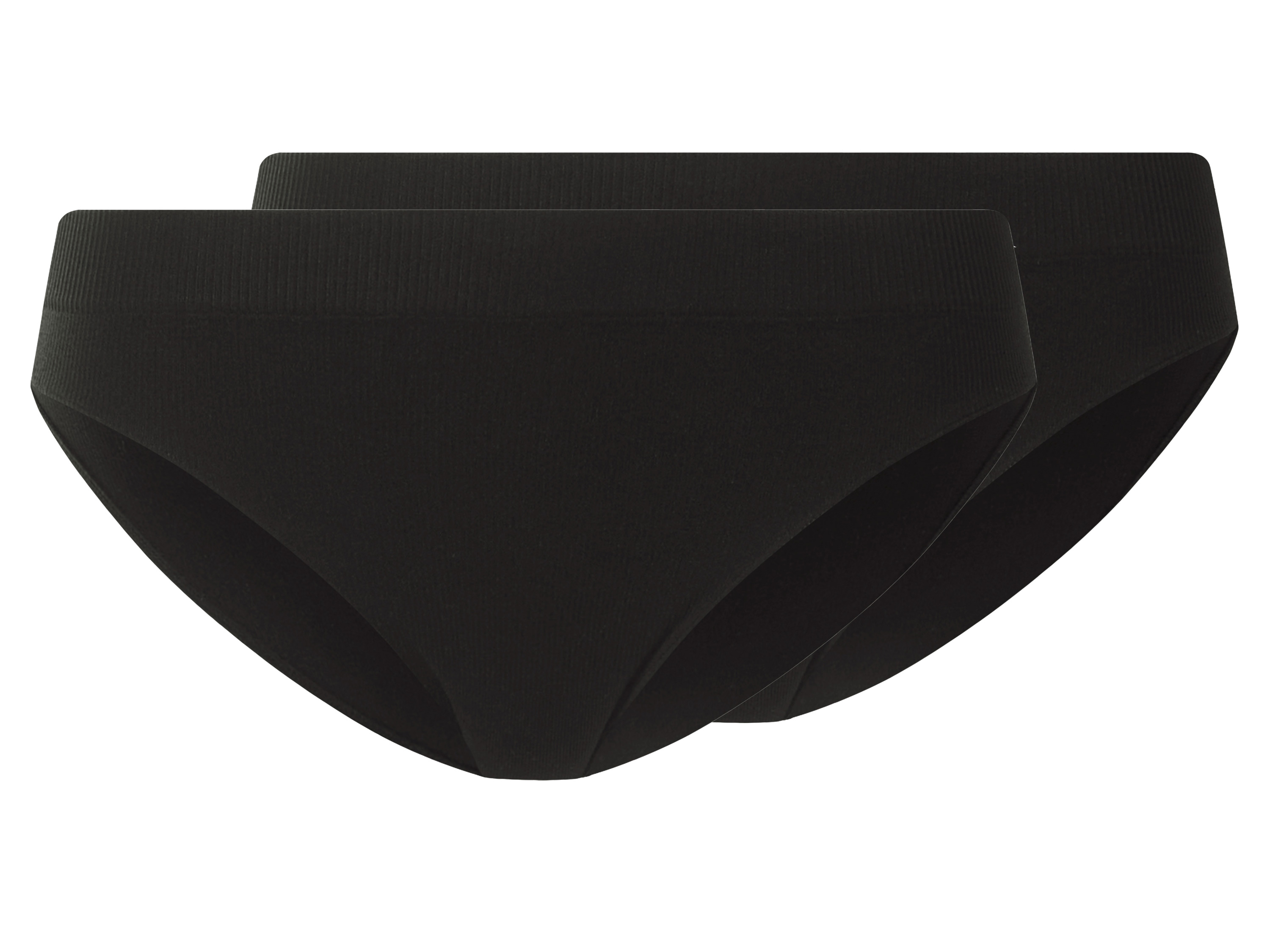 esmara Majtki figi damskie prążkowane, 2 pary Czarny, L 44/46