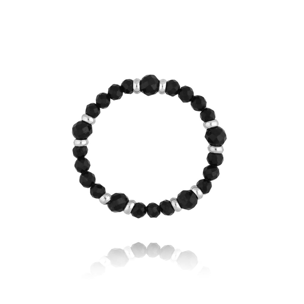 Pierścionek elastyczny z turmalinami - By Dziubeka