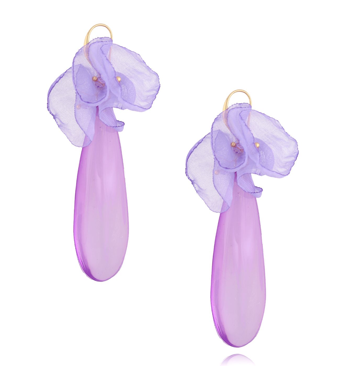 Kolczyki fioletowe z kryształem Maxentia KBL1861