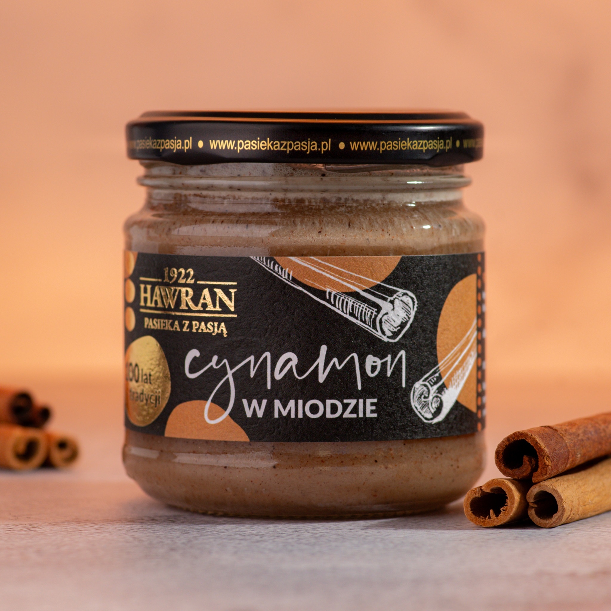 Cynamon w miodzie wielokwiatowym 240g - Pasieka z Pasją Hawran