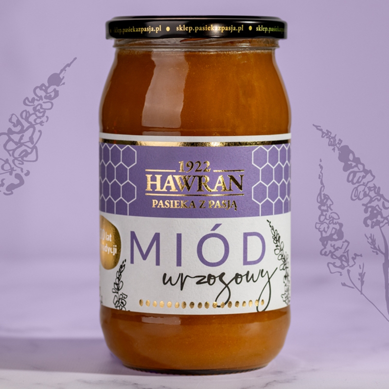 Miód wrzosowy 1050g - Pasieka z Pasją Hawran