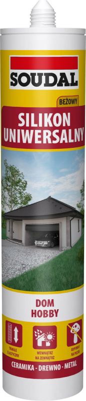 Silikon uniwersalny Soudal 280 ml beżowy