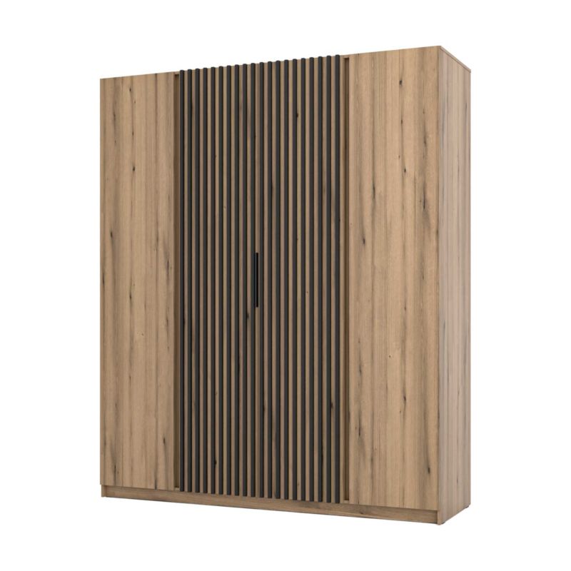 Szafa do przedpokoju i sypialni 4-drzwiowa z lamelami Bonni Dravero EV/EV-BL 2F 2LAM 1 szt.