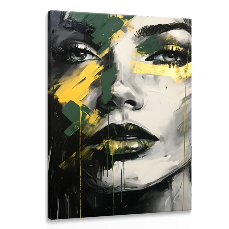 Obraz Muralo Nowoczesny Portret Kobieca Twarz Abstrakcja 60x90 cm 1 szt.